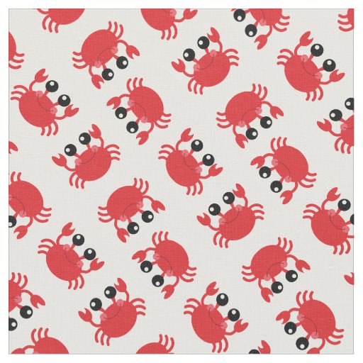Cute Crabs Kids Beach Animals Fabric