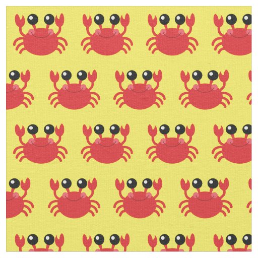 Cute Crabs Kids Beach Animals Fabric