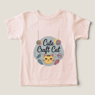 Cute Craft Cat Knitting T-Shirt Toddler T-shirt