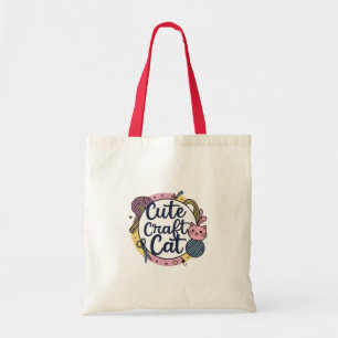 Cute Craft Cat Tote Bag