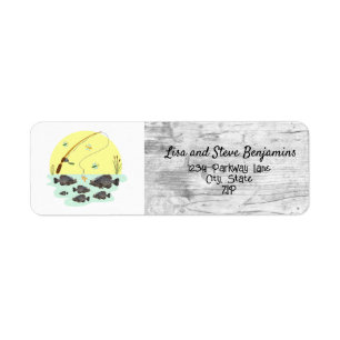 Cute Crappie Fishing Rod Pond Fish Return Address Label