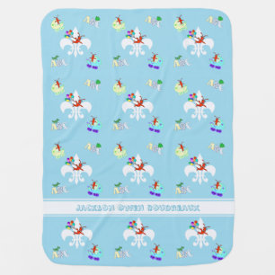 Cute Crawfish Cajun Baby Boy Baby Blanket