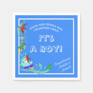 Cute Crawfish Cajun Baby Boy Napkins
