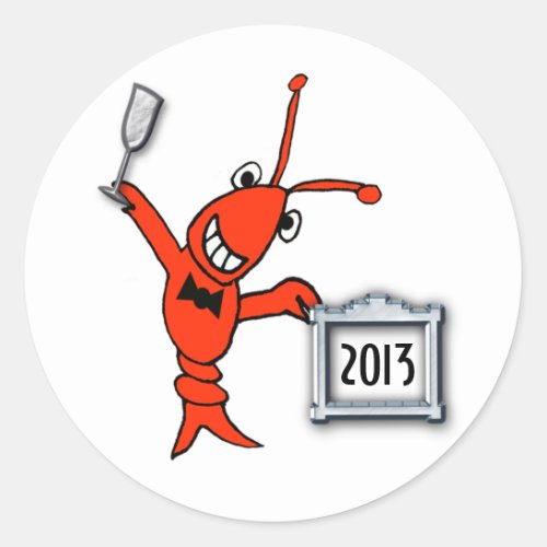 Cute Crawfish  Lobster 2013 Sticker