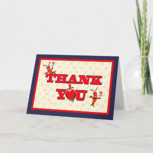Cute Crawfish (Lobster) Thank You Card