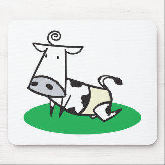 cute crawling baby cow mouse pad