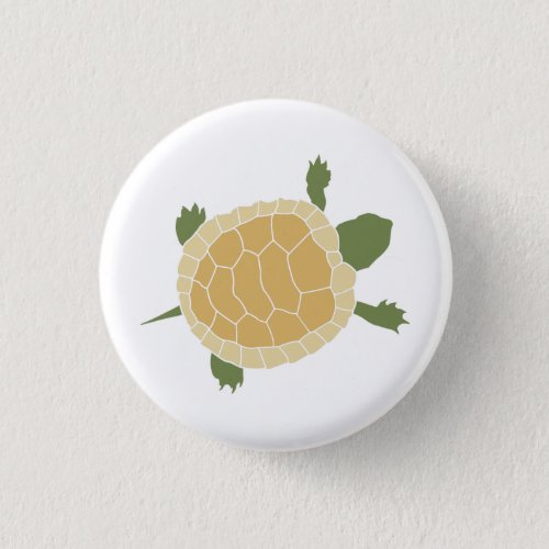 Cute Crawling Little Turtle Tortoise Pinback Button