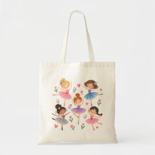 Cute Crayon Ballerina Friends Tote Bag
