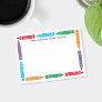 Cute Crayon Border From the Desk of Teacher Gift Post-it Notes