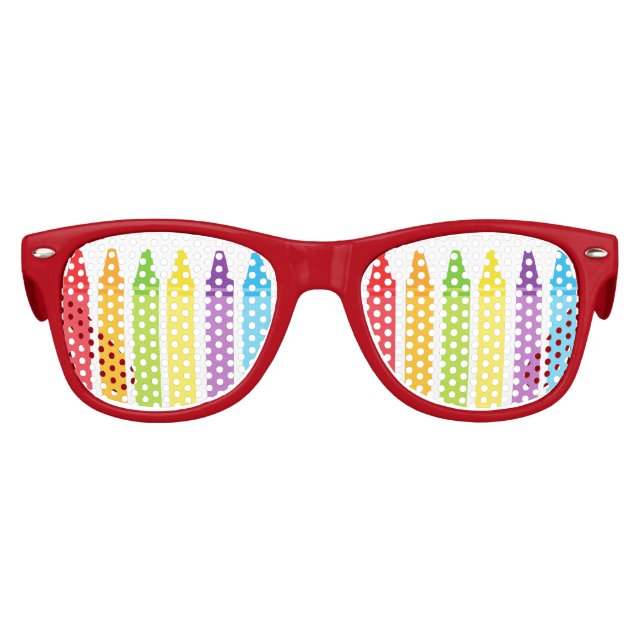 Cute Crayon Custom Elementary School Kids Kids Sunglasses (Front)