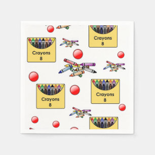 Cute Crayon Paper Napkins