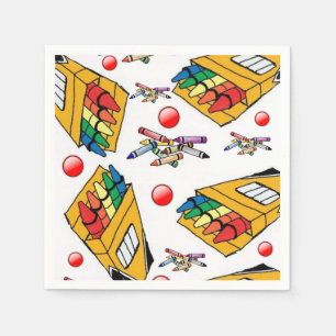 Cute Crayon Paper Napkins