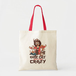 Cute Crazy Cat Lady Funny Kitty Lover Kitten Mom Tote Bag