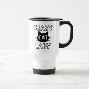 Cute Crazy Cat Lady Kitten Kitty Mom Gift Ladies Travel Mug
