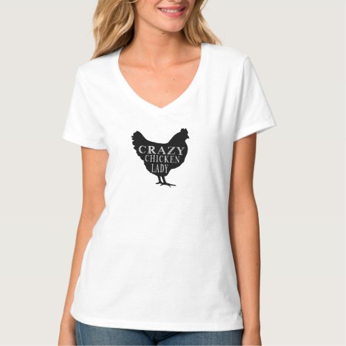 Cute Crazy Chicken Lady T_Shirt