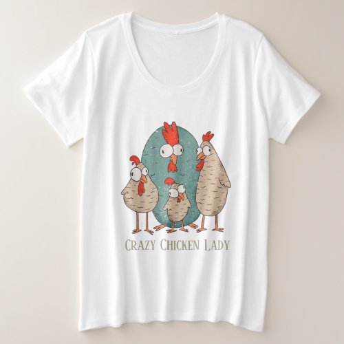cute crazy chicken lady T_Shirt