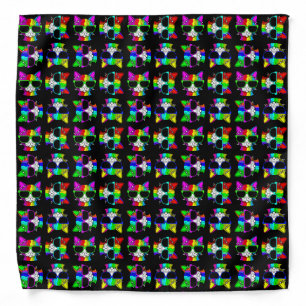 CUTE Crazy Colorful Cool Rainbow Cats  Bandana