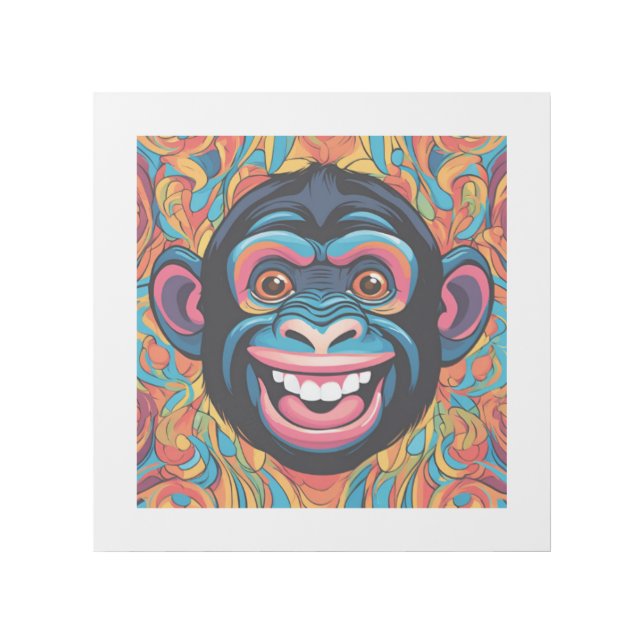 Cute Crazy Funny Chimpanzee  Gallery Wrap (Front)