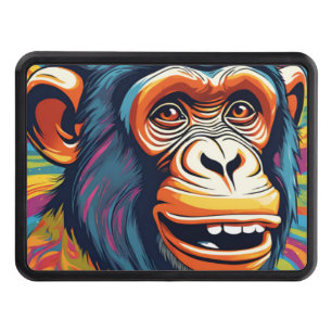 Cute Crazy Funny Chimpanzee Hitch Cover