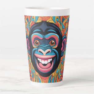 Cute Crazy Funny Chimpanzee Latte Mug