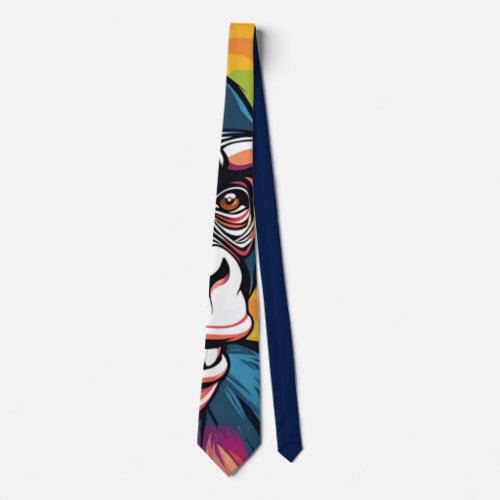 Cute Crazy Funny Chimpanzee  Neck Tie