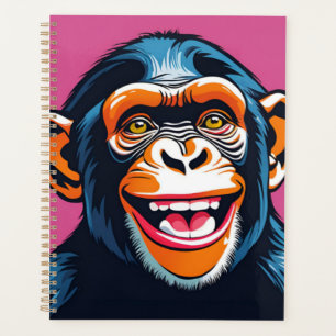 Cute Crazy Funny Chimpanzee Planner