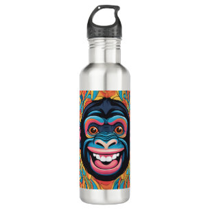 Cute Crazy Funny Chimpanzee Stainless Steel Water Bottle