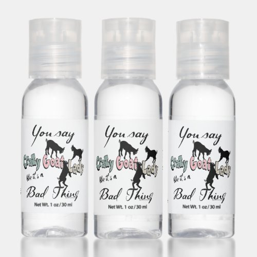 Cute Crazy Goat Lady Baby Goats Hand Sanitizer