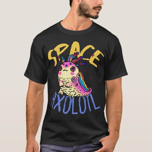 Cute Crazy Psycedelic Space Axolotl Artwork 1 T_Shirt