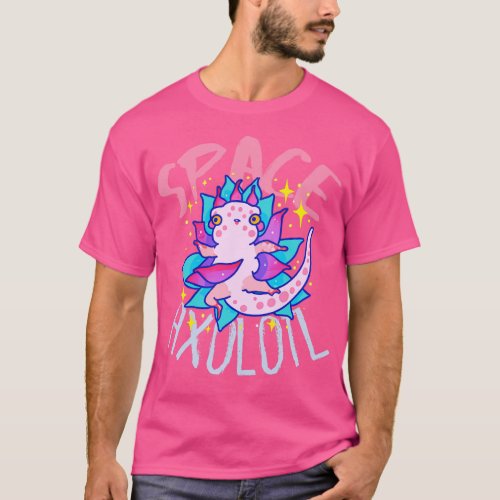 Cute Crazy Psycedelic Space Axolotl Artwork T_Shirt