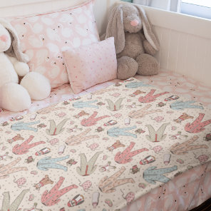 Cute Cream Baby's First Christmas Baby Blanket