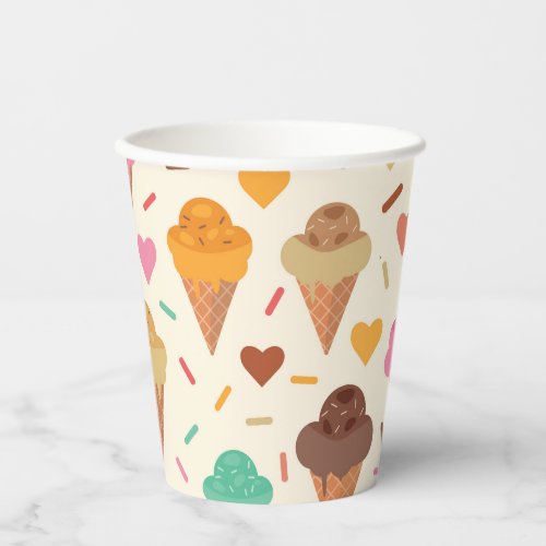 Cute  Cream Cone  pattern  birthday  Paper Cups