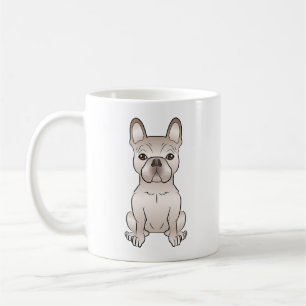 Cute Cream French Bulldog / Frenchie Dog Sitting Coffee Mug