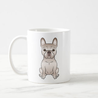 Cute Cream French Bulldog / Frenchie Dog Sitting Coffee Mug