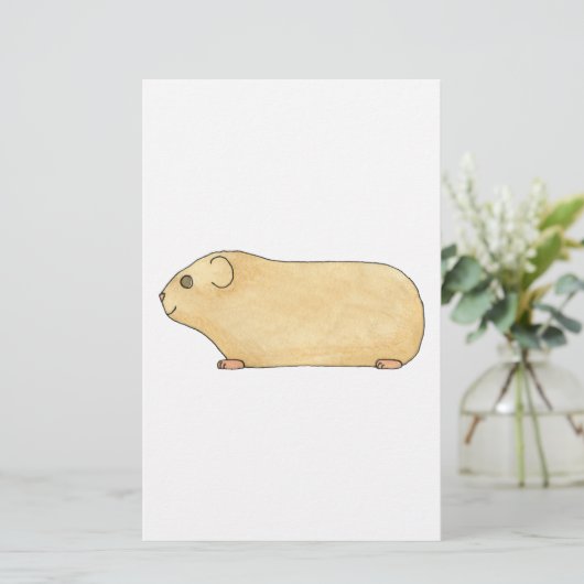 Cute Cream Guinea Pig. (Standing Front)