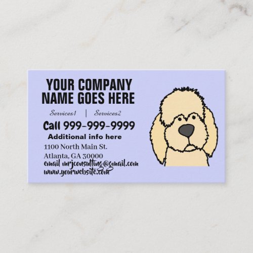 Cute Cream Labradoodle Puppy Dog Business Card