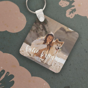 Cute Create Your Own Custom Pet Photo Family Gift Keychain