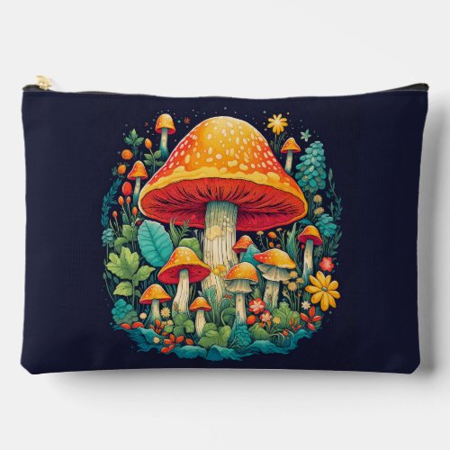 Cute Creative Mushroom Illustration Accessory Pouch