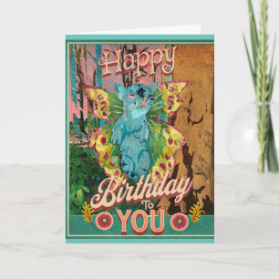 Cute Creature Chihuahua Butterfly Birthday Card