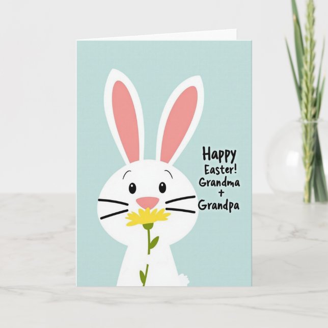 Cute Creature Flower Art Card (Front)