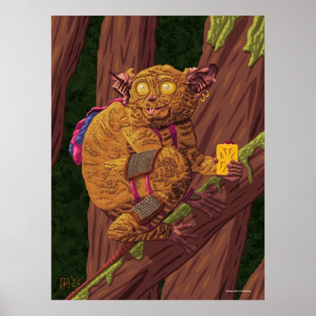 Cute Creature Forest Thief Fantasy Art Image Poster (Front)