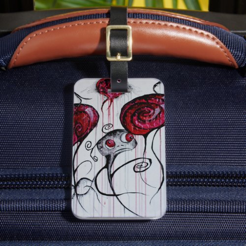 Cute Creepy Creature Goth Fantasy Sad Monster Art Luggage Tag