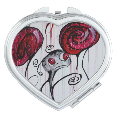 Cute Creepy Creature Goth Fantasy Sad Monster Art Makeup Mirror