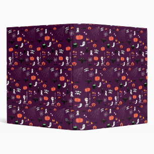 Cute Creepy Halloween Art 3 Ring Binder