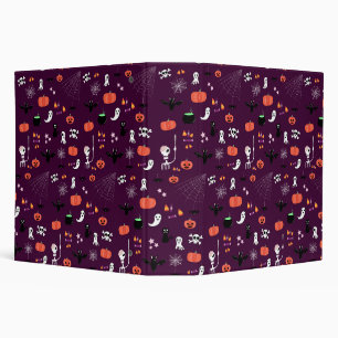 Cute Creepy Halloween Art 3 Ring Binder