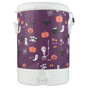 Cute Creepy Halloween Art Beverage Cooler