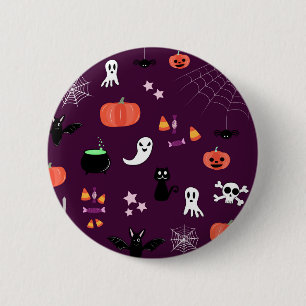 Cute Creepy Halloween Art Button