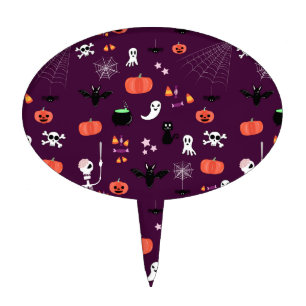 Cute Creepy Halloween Art Cake Topper