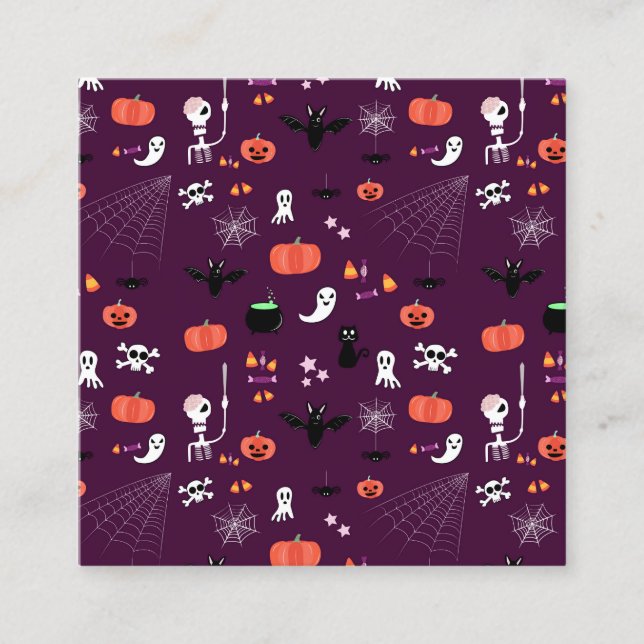 Cute Creepy Halloween Art Calling Card (Front)