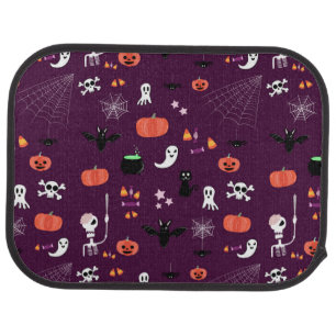 Cute Creepy Halloween Art Car Floor Mat